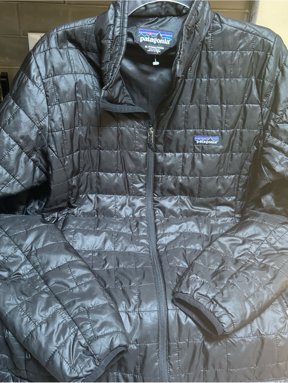 Patagonia Nano Puff Jacket Winter Coat Black Women XL Lightweight Primaloft SKI